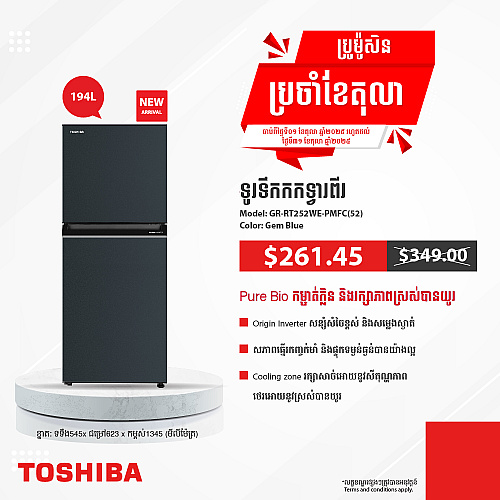 Toshiba Refrigerator (Inverter,Double door,194L)